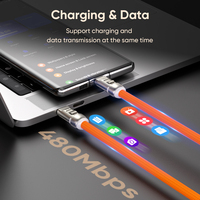 Kabel Lanyard Ponsel 120cm |   Tali Leher Stiker DIY, Kabel Lanyard Selempang, Kabel Data Pengisian Cepat 240W 5A Tipe C ke USB-C