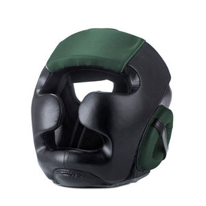 Boxing <b>Head</b> Guard Protective Headgear Black Custom Made Kickboxing Genuine Leather Full Face Boxing <b>Head</b> Guard - Product Image 1