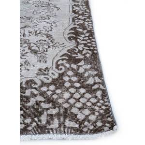 Tapis en laine noués à la main, gris et noir, à motifs floraux abstraits, pour salon ou couloir, pour adolescents - Pae-2178 - Product Image 4