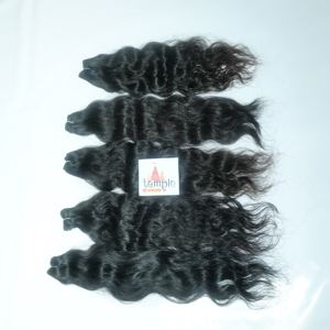 Venta al por mayor 100% Virgin Bundle Raw indio negro Color Natural extensiones de cabello para las mujeres elegantes ondas rizos cabello humano vietnamita - Product Image 3