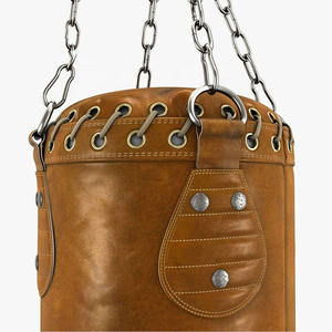 Sac de frappe de boxe en cuir robuste avec logo personnalisé, chaînes de suspension, rotation à 360°, remplissage personnalisé, sac de frappe d'entraînement MMA - Product Image 5