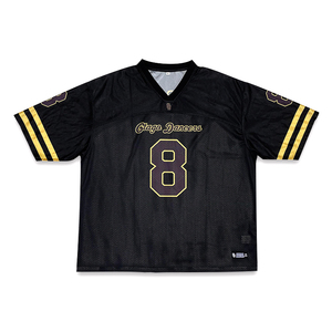 Camiseta cuadrada de gran tamaño con sublimación personalizada de 2025 a 26, camiseta de fútbol Retro de poliéster de malla, ropa de calle, camiseta de fútbol americano con cuello en V - Product Image 2