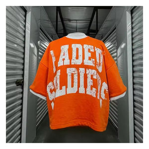 เสื้อยืดครอปของผู้ชายเสื้อโอเวอร์ไซส์ผ้าฝ้าย100% 230gsm โลโก้ออกแบบได้ตามต้องการเสื้อยืดโบซี่โอเวอร์ไซส์ทรงหลวมโอเวอร์ไซส์ - Product Image 1