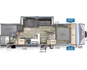 Camping-car et caravane d'occasion 2020 2024 2025 F-o-r-e-s-t R-i-v-e-r Campsite U-l-t-r-a 26C-J-L - Product Image 3