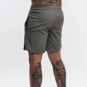 New Arrivals Men's Shorts High Quality Custom LOGO Printing Solid Color Drawstring Elastic Waist Painted Polyester/Cotton Formal - Product Image 4