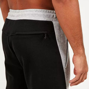 Pantalon de survêtement Slim Fit de qualité supérieure Panneau gris chiné Joggers Chevilles côtelées Poches zippées Casual Drawstring Gym Workout - Product Image 3