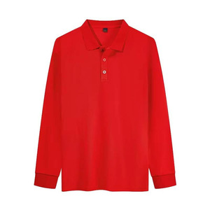 Camisetas Polo de Manga Larga para Hombre, 100% Algodón, Calidad Premium, Estilo Vintage, Tejido Sólido, Anti-Pilling, Transpirable, Unisex, 200g - Product Image 5