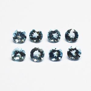 Piedra preciosa de Aguamarina de calidad superior Natural 100% de corte brillante redondo facetado para uso de ajuste de joyería a precios al por mayor OEM - Product Image 1