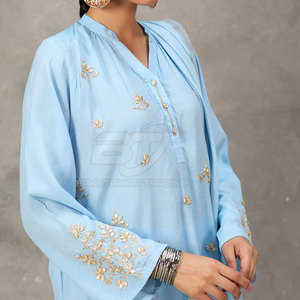 Conjunto de Ropa de Invierno de Algodón/Poliéster para Mujer, Conjunto de 3 Piezas de Diseño Pakistaní, Shalwar Kameez con Dupatta - Product Image 2