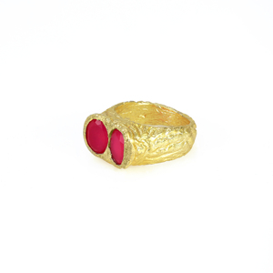 Anillos de Plata de Ley 925 Chapados en Oro de 18K con Piedra Preciosa de Calcedonia Rosa Natural con Corte Ovalado Doble Facetado en Engaste de Bisel, Gran Oferta 2025 - Product Image 2