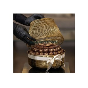 Tazón de Chocolate Desechable de Metal, Moderno, Chapado en Oro, para Fiestas, Vajilla, Forma Personalizable, Tazón para Comer en la Mesa - Product Image 1