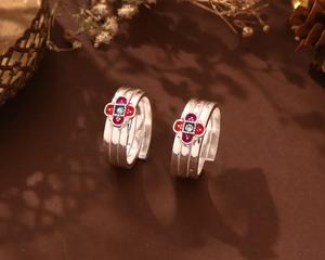 Women's Elegant Vedh Design Antique <b>Silver</b> Fashion <b>Toe</b> <b>Ring</b> - Product Image 1