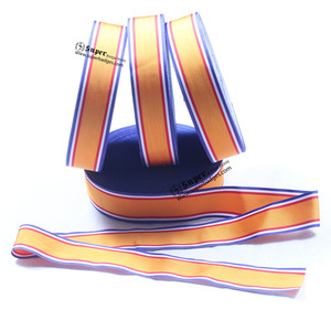 ริบบิ้นผ้ากรอสเกรนลายแถบริบบิ้นขนาด4นิ้วริบบิ้นผ้าริ้วริ้วสามสีสำหรับงานพิธี - Product Image 4