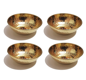 Sous-verre rond en laiton poli, style classique, écologique, design martelé, personnalisable, qualité supérieure, pour servir les fruits, compatible lave-vaisselle - Product Image 6