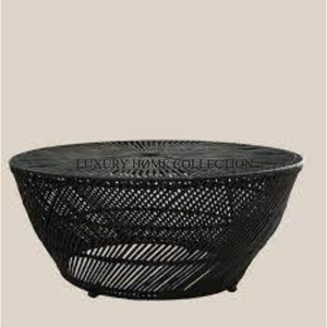 Rattan Material <b>Round</b> Shape Brown Color Center Coffee <b>Table</b> Premium Quality Large Size Furniture Living Room and Villa <b>Table</b> - Product Image 5