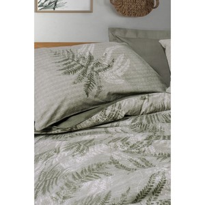 Parure de lit de luxe en coton satiné et polaire, couleur kaki, pour lit King et Twin, idéale pour la maison ou un mariage - Ensemble 4 pièces - Product Image 2