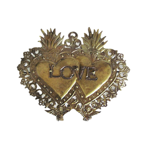 Motif d'oiseau de coeur sacré en métal fini argent antique suspendu Milagros coeur sacré pour décoration murale cadeau et décor catholique - Product Image 4