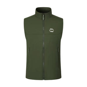 Custom Street Men's <b>Lightweight</b> Vest <b>Waterproof</b> Sleeveless Softshell <b>Jacket</b> for Travel Hiking Running <b>Golf</b> Softshell Vests - Product Image 1