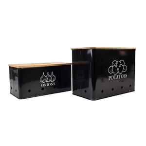 Caja de almacenamiento de verduras de metal, recipiente hecho a mano de color personalizado, contenedor de metal de artículos de cocina hechos a mano de calidad superior - Product Image 5