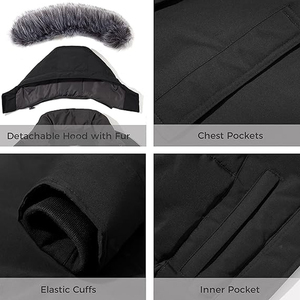 เสื้อแจ็คเก็ตพาร์กาสำหรับผู้หญิงสำหรับฤดูหนาว มีซิปปิด กันน้ำและระบายอากาศได้ดี เหมาะสำหรับการเดินไกลและการเดินทางกลางแจ้ง - Product Image 5