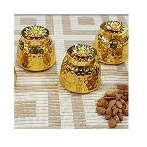 Ensemble de 3 pots de fruits secs en matériau doré pur de luxe comestible avec une qualité et un design extra premium aux tarifs les plus bas - Product Image 1