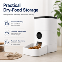 Distributeur automatique intelligent de nourriture pour animaux de compagnie avec Wi-Fi, contrôlé par application, minuterie, contrôle des portions, fournisseur OEM ODM