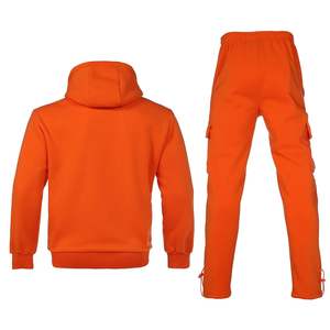 Unisex de alta calidad Comfort Workout Sweatsuits logotipo personalizado Sudadera con capucha Jogger pantalones de chándal con mangas largas trajes de chándal - Product Image 2