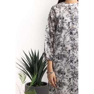 ชุดเซ็ตผู้หญิงสีเทาขี้เถ้าลายพิมพ์ด็อบบี้ สไตล์ลำลองสปอร์ต เสื้อฮู้ดแขนสามส่วน กางเกงขาสั้น สำหรับชุดฤดูใบไม้ผลิ/ฤดูร้อน ผ้าเครป - Product Image 6