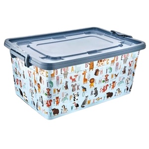 Boîte de rangement multifonctionnelle à roulettes en plastique PP de 60000 ml, grande capacité, avec couvercle, pour armoire, chambre d'enfant, jouets, vêtements - Product Image 2