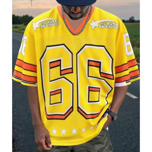 Vente en gros, maillots de football américain sublimation orange, uniformes d'équipe en maille respirante style NFL, entraînement, tenue de match - Product Image 6