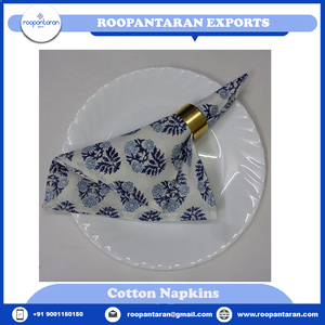 Nouveauté, serviette de table élégante en lin, faite à la main, imprimée à la main, en pur coton, serviette de table moderne pour la salle à manger, approvisionnement en vrac - Product Image 2