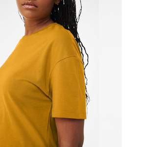 Bella + ผ้าใบผู้หญิง6482กีฬาเฮเทอร์เสื้อครอปมัสตาร์ดเสื้อเชิ๊ตแบบนิ่มระบายอากาศได้เสื้อครอปพิมพ์ลาย3D - Product Image 5