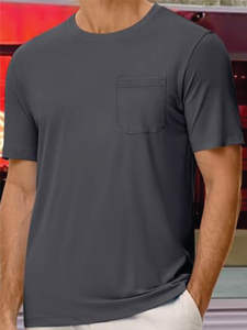 Crew Fitness Hommes 100% Coton Microfibre Surdimensionné Séchage Rapide T-shirts Personnalisés Style Sportif Col Arrondi Microfibre Tricoté - Product Image 5