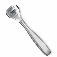 Rouleau anti-callosités en acier inoxydable de qualité supérieure, lime à pédicure double face, poignée ergonomique tendance, personnalisable MANAN