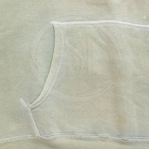 Sweat à capuche décontracté pour homme en molleton 100 % coton léger, coupe oversize, motif uni, saison hiver, séchage rapide, respirant, grande taille, avec poche - Product Image 6