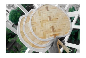 Ventilateur à main pliable en soie de bambou abordable du fournisseur 99GD Vietnam à prix compétitif - Product Image 5