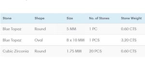 Vente en gros de bijoux fins collier et breloques en forme de goutte d'eau avec pierre de topaze bleue à la mode - Product Image 5