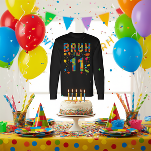 Maglietta a maniche lunghe con stampa di blocchi da costruzione per bambini, unisex, girocollo, con grafica giocosa a tema giocattoli da costruzione - Product Image 3