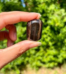 Pierre précieuse de calcite chocolatée polie à la main de qualité supérieure, forme libre, pour la guérison spirituelle, Agate Muntaha - Product Image 3