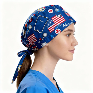 Gorro Quirúrgico de Algodón Personalizado para Hombre y Mujer, Gorro de Enfermería Dental, Gorro de Hospital Elástico Ajustable, Gorros Bouffant - Product Image 3