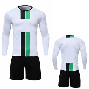 Ensemble de maillots de football rouges à manches longues pour hommes basket-ball blanc uniforme de football pour adultes numéro de maillot de football de l'équipe jaune pour hommes - Product Image 2