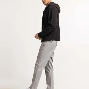 Nouveaux hommes personnalisés hiver bases coton mélangé porter des sweats à capuche décontractés couleur personnalisée décontracté fermeture éclair sweats à capuche vêtements de mode Slim Fit Hoodies - Product Image 3