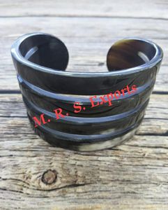 Bracelets en corne de buffle et os de qualité supérieure 100% Bracelets Bijoux à des prix abordables, Bracelet jonc artisanal pour unisexe - Product Image 6