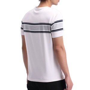 เสื้อยืดผู้ชายขายส่ง แฟชั่นคุณภาพสูง เนื้อผ้าหนา 250 กรัม ผ้าไหม/ผ้าฝ้าย แคนวาส ถัก แขนสั้น คอเสื้อแบบพิเศษ เป็นมิตรต่อสิ่งแวดล้อม - Product Image 5