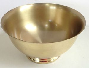 ชามสลัดสแตนเลสสตีลเคลือบทองคำดีไซน์ใหม่ สำหรับใช้บนโต๊ะอาหารที่บ้านและโรงแรม เหมาะสำหรับเสิร์ฟอาหารและของว่างในงานปาร์ตี้ งานฝีมือ - Product Image 5