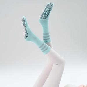 Women's Crew Sports Cotton Yoga Grip <b>Socks</b> Pilates Ladies Plain Solid <b>Thick</b> Terry Non-Slip Workout Gym Fitness Athletic Exercise - Product Image 3
