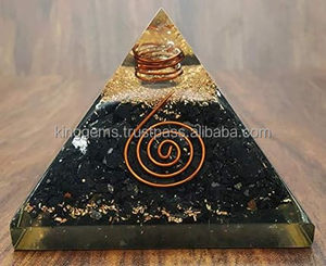 Venta al por mayor NATURAL NEGRO SHUNGITE ORGÓN PIRÁMIDE USO PARA REIKI CURACIÓN Y DECORACIÓN DEL HOGAR ÁRBOL DE LA VIDA ORGÓN PIRÁMIDE - Product Image 4
