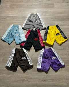 Short de course d'été pour hommes avec taille élastique Logo imprimé personnalisé Meilleur short de gym avec sangle épissée Warriors pour le style des taureaux - Product Image 1