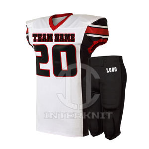 Uniformes de football américain pour adultes de haute qualité, imprimés, grandes tailles, lettres unies, manches courtes, personnalisables sur le devant, tenue d'entraînement pour équipe - Product Image 4
