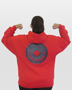 Vente en gros de sweat à capuche femme rouge classique surdimensionné avec fermeture éclair nouveau design épaule tombante anti-rides respirant col à capuche vierge - Product Image 4
